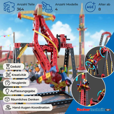 Crazy Rides Building Kit With 364 Components For Adults And Big Kids Hands On STEM Toy To Build Speedy Cars And Creative Creations Fully Compatible With Other Sets A Fun Gift For Holidays And Weekend Projects, 364-piece ride model