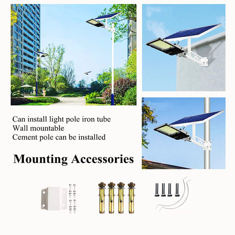 JUDYSSY Spot Lightingsolar Street Lights Outdoor Dusk to N, Solar Flood Lights W/Remote Control mounting accessories for installation.