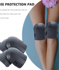 Hella Tough Dual Knee Guards For Mechanics And Tradesmen Job Site Ready Heavy Duty Protective Work Pads, black knee pads.