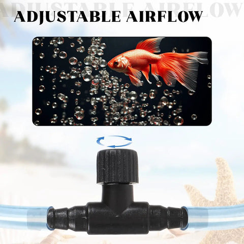 Adjustable Aquarium Air Control Valve For Three Sixteenth Inch Airline Tubing Inline Flow Regulator For Air Pumps 4mm
