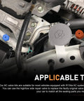 17-Piece Car AC Valve Core Kit For R12 R22 R134a Systems With Sealed Pressure Cap shown installed on vehicle