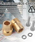 Two Pack Heavy Duty Solid Brass Car Battery Terminal Adapters Convert Side Posts To Top Mount For 12V Auto Batteries With Hardware.