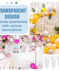 Hot Clear Balloon Arch Clips 20 Pack Ultra Strong Spring Clamps For Epic Birthday Decor Backdrop And Party Setup Easy Grip Versatile Art Crafts, clear PET clip shown