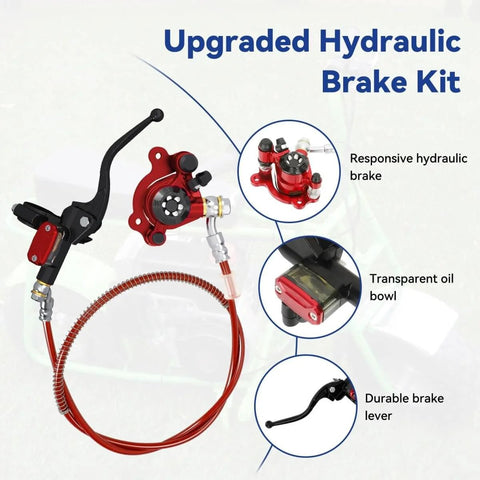 Must Have Mini Bike Hydraulic Brake Kit With Master Cylinder And Throttle Cable Assembly for Baja Doodle Bug DB30
