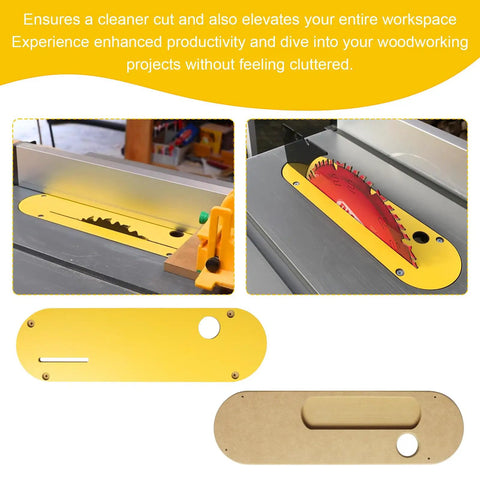 Zero Clearance Table Saw Inserts Combo Pack For 8-1/4 Inch Saws DWE7485 DCS7485 with Riving Knife Slot and Solid Blank Plates