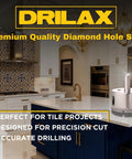2 Inch Diamond Hole Saw For Tiles And Glass With 3/8 Inch Shank Pro Grade Ceramic Porcelain Granite Quartz Drill Bit in kitchen