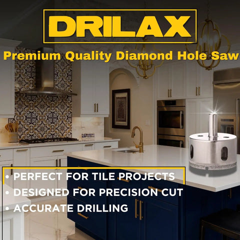 2 Inch Diamond Hole Saw For Tiles And Glass With 3/8 Inch Shank Pro Grade Ceramic Porcelain Granite Quartz Drill Bit in kitchen