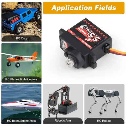 5.5Kg Waterproof High Torque Digital Micro Servo Coreless Motor For 1 24 RC Crawlers Upgrade Axial SCX24 with application examples