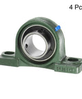 Single unit of 4 Pack Pillow Block Bearing 2 Inch Bore Self Aligning Cast Iron Base Mounted Bearing Block Insert