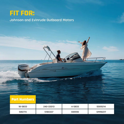 Motor boat on water compatible with Electrical Solenoid Relay For Outboard Motors Compatible With Johnson And Evinrude.