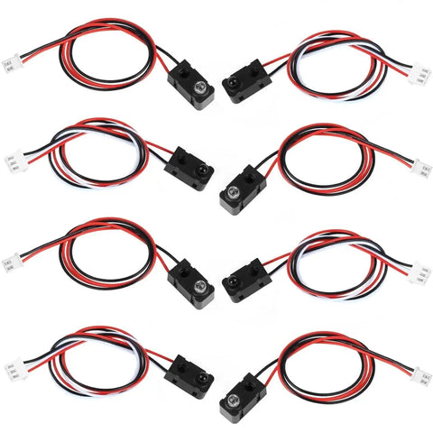 Five Pack Infrared Break Beam Distance Sensor Module With 3mm LED Indicator Arduino Friendly DIY Robotics Kit DC 3 To 5V Adjustable 3 To 80 Cm Range Digital Output Compact Sensor Includes 30 50 And 100 Cm Leads.