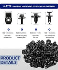 60 Piece Universal Engine Under Cover Splash Shield Fastener Kit With Push Retainers Rivet Clips And Tool for car models