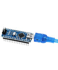 Three Pack ATmega328P Micro Controller Board V3.0 5V 16MHz With USB Cable Included, shown connected, CH340G USB Interface