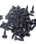 Black screws for Ten Pack 3 Inch Galvanized T Shaped And Triangular Door Hinges In Black Iron With Imitation Galvanized Coating