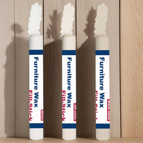 Premium Wood Filler Sticks, White Wax Repair Paste For No Sweat Scratch Fixes On Furniture And Hardwood Floors, tough cabinet gouge patch.