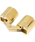 Close-up of Eight Brass Barrel Hinges 18mm Hidden Concealed for DIY Jewelry Boxes, showing durable brass construction.