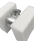 Close-up of Aluminum 1 Gallon Gas Tank For Mini Bike And Go Kart With 6x10 Inch Center Fill showcasing filling port and foam packaging