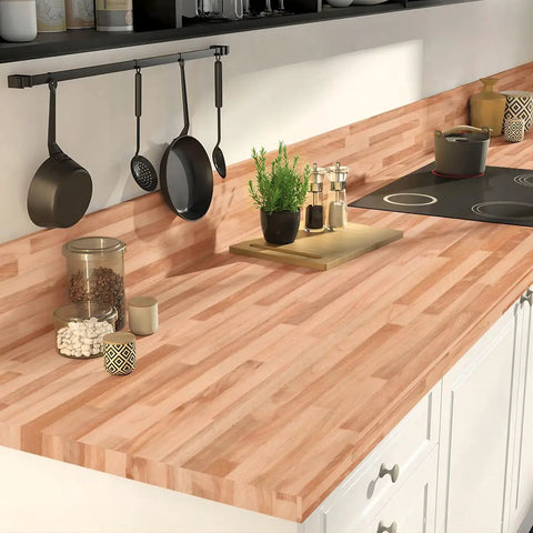 Peel And Stick Faux Wood Wallpaper For Counters And Cabinets Waterproof Vinyl Wood Plank Cover on kitchen countertop