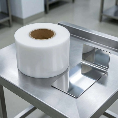 Urethane Die Protection Film For Press Brake Guards, Scratch And Dent Shield For Metal Forming Dies on stainless steel table