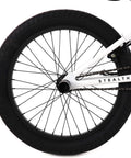 Rear wheel and chain of the BMX Freestyle Bike With Durable Steel Frame In White, Available In 16, 18, 20, 26, And 29 Inch Sizes, 20 Inch Model Included