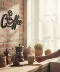 Metal Coffee Bar Sign Rustic Kitchen Wall Decor For Home Cafe Station Vintage Farmhouse Art With Steam Cup Design