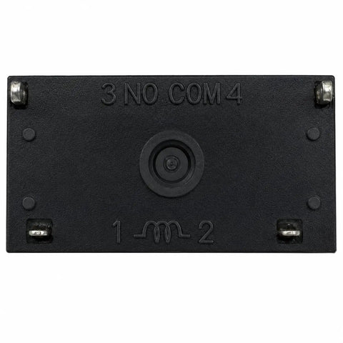 Heavy Duty 12V DC Coil Power Relay 33A SPST NO Four Pin Through Hole PCB Mount, black housing, visible terminals for wiring.