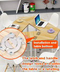 Top Shelf Rock Solid 2 Pack Table Buckle Connectors Heavy Duty Zinc Alloy Wood Joining Hardware With 8 Mounting Screws for easy table installation.