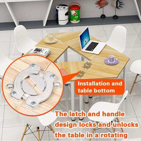 Top Shelf Rock Solid 2 Pack Table Buckle Connectors Heavy Duty Zinc Alloy Wood Joining Hardware With 8 Mounting Screws for easy table installation.