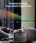 Pocket Sized Power Station With LiFePO4 Battery, 89.6Wh, 100W Continuous Output And 200W Peak in use while sleeping