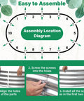 Assembly diagram for Galvanized Raised Garden Bed Kit 4By2By1Ft Oval Planter Boxes For Outdoor Garden with step-by-step instructions.