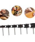 Six Piece Ebony Leather Burnisher Kit For Sharp Edges And Dope Polishing With Slick Fit For Rotary Drills And Badass Diy Leather Crafts Project Worth Every Dollar with ebony tips and drill tools.