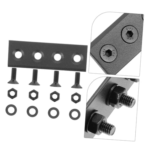 Heavy Duty Replacement Sliding Barn Door Track Connector Set With Mending Plate For Rock Solid Stable Repairs And Ultra Smooth Finish