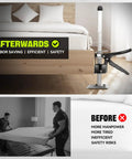 Two Pack Heavy Duty 15 Inch Arm Jack Supporting 440 Pounds for moving mattress effortlessly with adjustable lever.