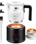 Six In One Electric Milk Frother With 17 Oz Capacity Dope Auto Warm And Cold Foam Maker For Coffee Latte Cappuccino Macchiato Hot Chocolate One Button Operation Black Finish