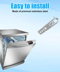 Solid Rock Dishwasher Mounting Brackets 2 Piece No Sweat Heavy Duty Retainer Clips For Quartz Countertops and Under Cabinet Walls Simple Setup Lockdown Kit Compatible With Standard Appliance Sizes with stainless steel brackets and dishwasher.