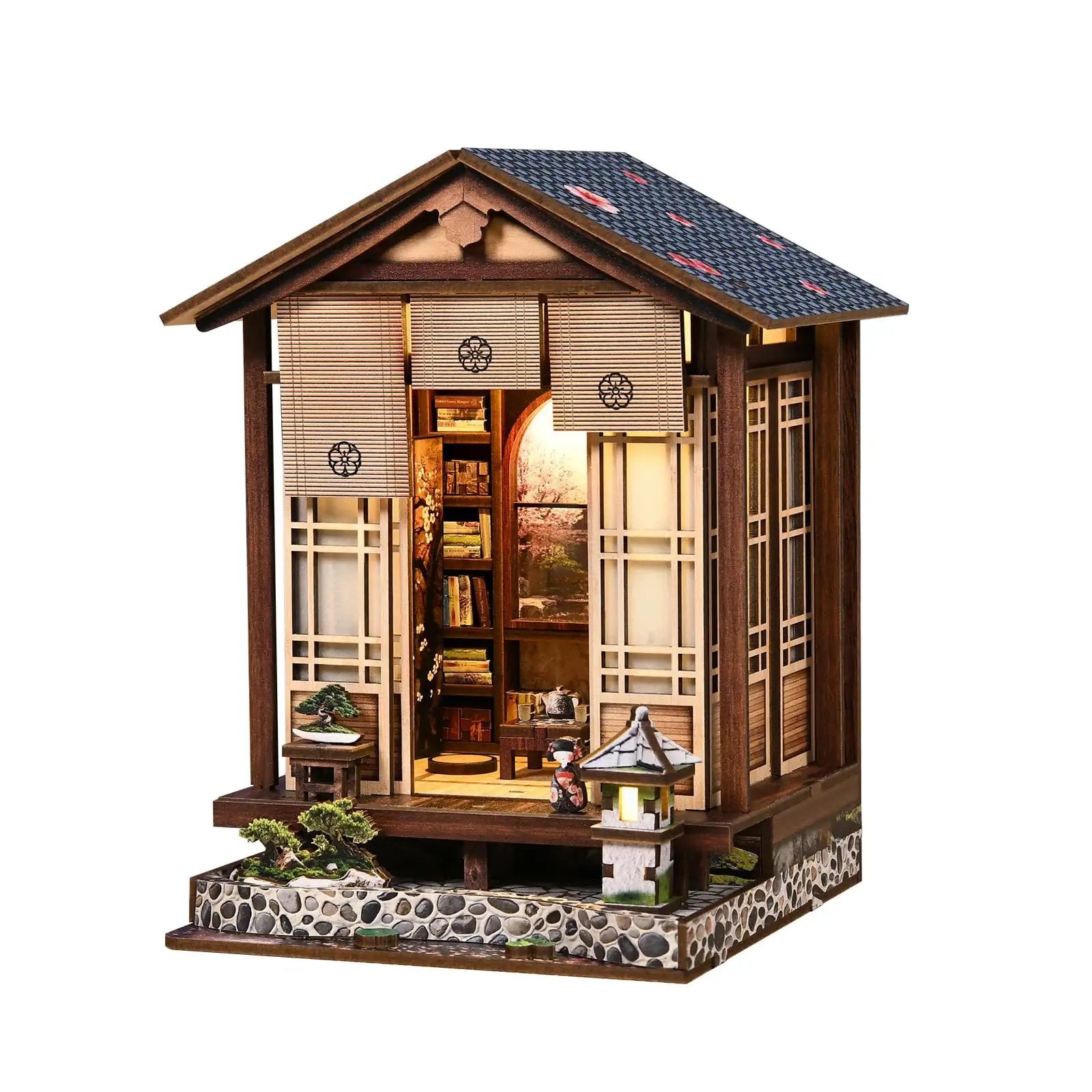 DIY Book Nook Kit Machiya with LED Light, 3D Puzzle ✓