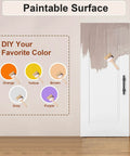 Concealed Barn Door Kit 36x84 With Soft Close Hardware And Matte Black Pulls showing paint options for DIY customization.