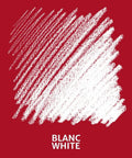 Two White Pastel Pencils For Drawing And Shading, Hard Yet Highly Pigmented Lead For Precise Details, Swatch on red background