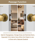 Passage Interior Door Knobs In Antique Brass With Vintage Round Design For Hallway And Kitchen Non Locking Door Handle Zinc Alloy Construction 1 Pack Included