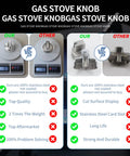 Beefy 100 Percent Stainless Steel Gas Stove Knob Replacement For Most Ranges comparison with other brands