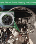 Damper Electric Power Steering Motor Shaft Kit shown installed in vehicle dashboard for Toyota Avalon Camry Corolla Prius.