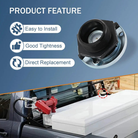 Vent Cap For Diesel Transfer Tanks With Threaded Neck And 2 Inch Base Built Tough Vented Gas Cap for fuel transfer on truck bed