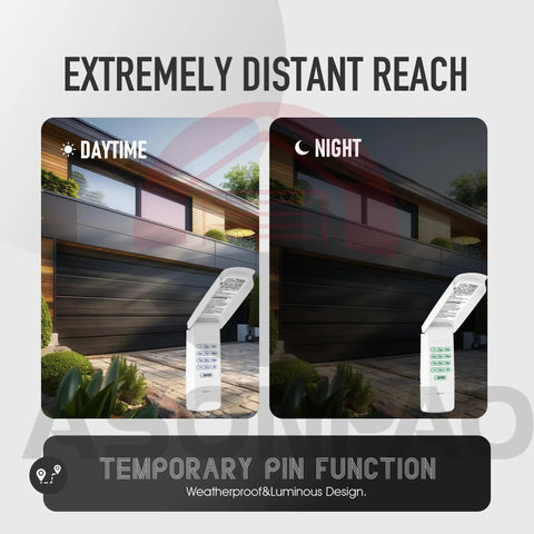Universal Wireless Garage Door Keypad Replacement With Plug And Play DIY Install For LiftMaster Chamberlain Sears Craftsman Openers, Keyless Entry, FCC Certified, 3 Year Warranty