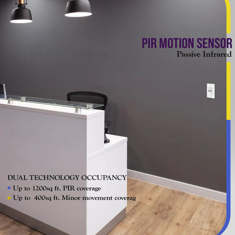 Dual Technology Motion Sensor Light Switch MWOSW With PIR And Ultrasonic Sensing for Accurate Occupancy Detection in modern office
