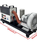 Heavy Duty Workshop Grade Hot Air Blower Packs A Badass NiCr Core That Pushes Snappy 350C Blast For Fast Fixes And Hella Smooth Shop Builds At 220V with steel chassis.