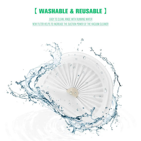 Image of a washable and reusable hand vacuum filter from Must Have Eight Pack Hand Vacuum Filters For Black And Decker VLPF10 Replacement Filter