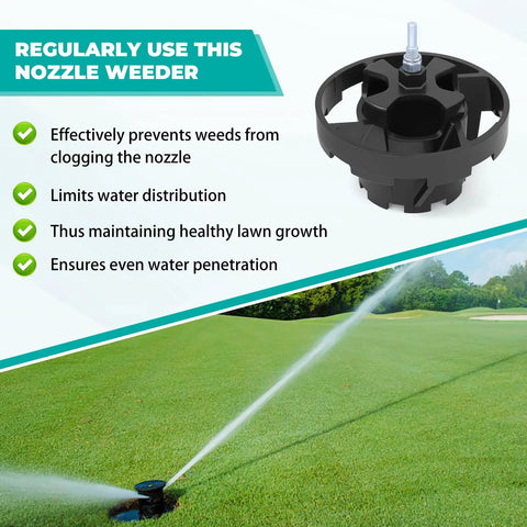 3.5 Inch Sprinkler Head Grass Cutter Trimmer For Lawn Care, Prevents Overgrowth, Keeps Arc And Water Throw On Point, in use