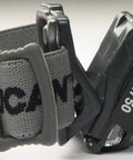 Close-up of 2750C LED Headlamp, showing adjustable grey strap and LED light, compact 2.25 inch design for outdoor adventures.