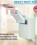Through Wall Drop Box With Lock For Secure Mail And Payments Wall Mailbox With Rainproof Cover And 10 Inch Adjustable Chute