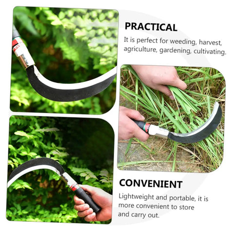 Two Piece Manganese Steel Weeding Sickle Set With Short Handles For Durable Grass Cutting, Harvesting Weeds, And Vine Trimming